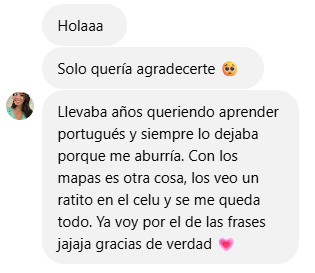 Testimonio de estudiante de Portugués Ilustrado